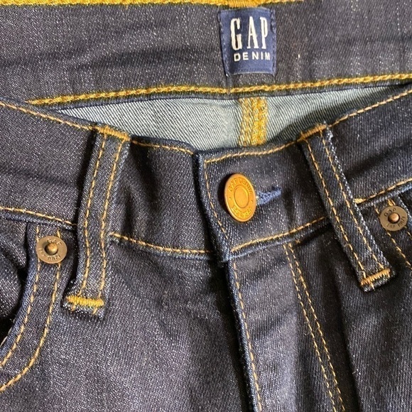 NWOT GAP TRUE SKINNY DARK WASH DENIM JEANS SIZE 28 SHORT - Picture 3 of 8